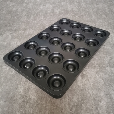 20 moules géométriques de gâteau de silicone en acier en aluminium de cavité
