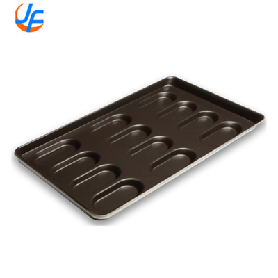 RK Bakeware China Foodservice Commercial Slicone Glazed Hot Dog Bun Pan Pour les boulangeries en gros