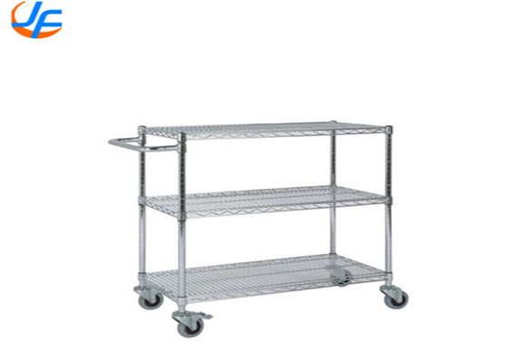 RK Bakeware China Foodservice NSF 3 Tier Chariot de distribution de nourriture en acier inoxydable Chariot de distribution de matériel