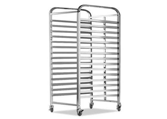 RK Bakeware China- 20 Pan End Load Bun / Sheet Pan Rack en acier inoxydable - assemblé