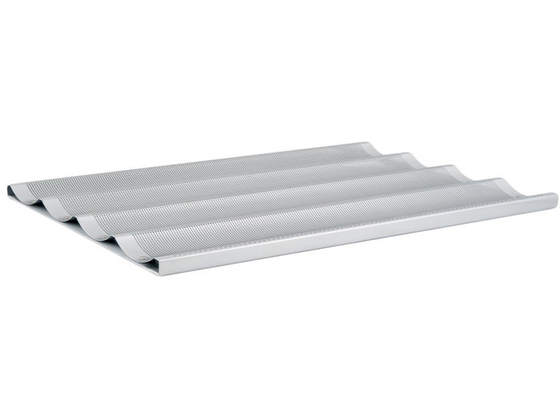 RK Bakeware China Foodservice NSF 5 pain plateau de cuisson en aluminium vitrifié Uni Lock Baguette Pan