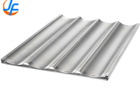RK Bakeware Chine 6 flûtes en aluminium Pane à baguette 18 &quot;x 26&quot; vitrée