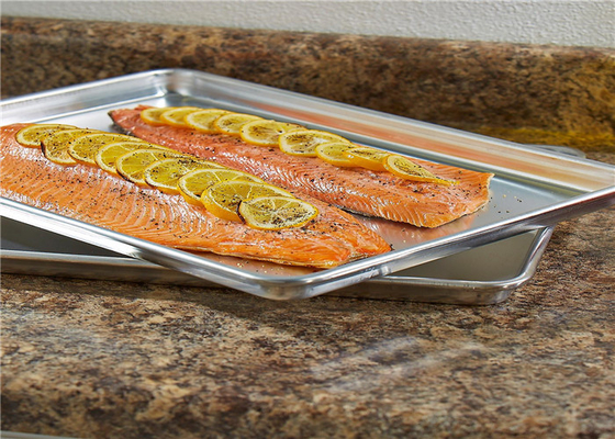 RK Bakeware Chine plateau de cuisson en aluminium commercial plateau à biscuits Jelly Roll Pan Full Size Half Size Quarter Sheet Pan