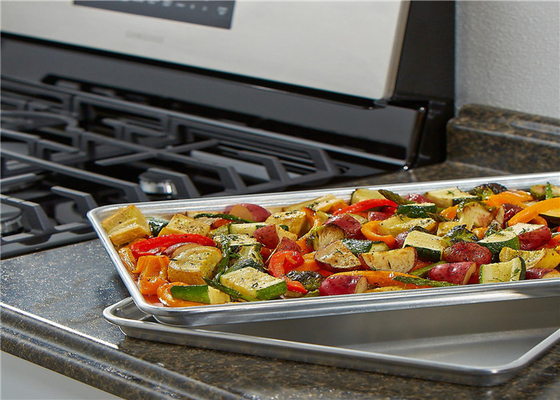RK Bakeware Chine plateau de cuisson en aluminium commercial plateau à biscuits Jelly Roll Pan Full Size Half Size Quarter Sheet Pan