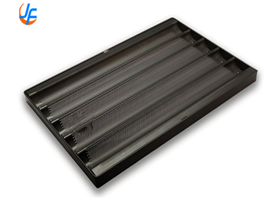 RK Bakeware China Foodservice 5 rangées de plateau de baguette perforée en aluminium sans adhésif