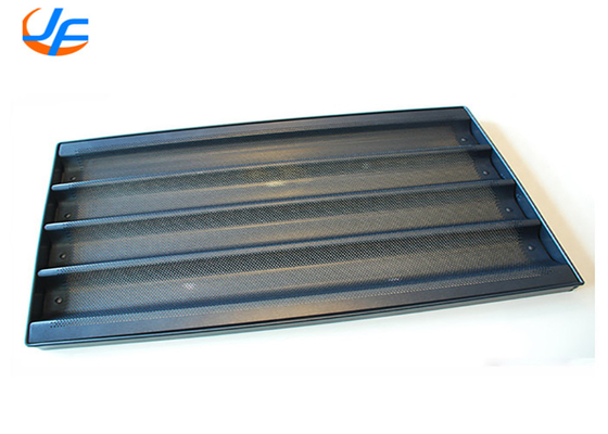 RK Bakeware China Foodservice 5 rangées de plateau de baguette perforée en aluminium sans adhésif