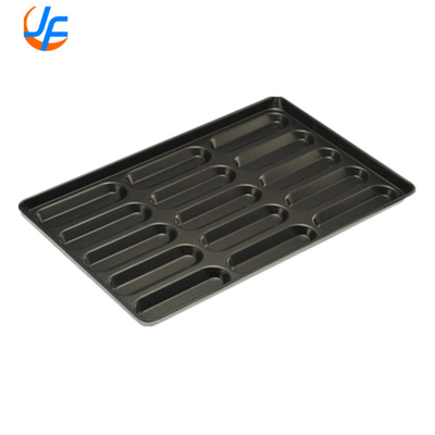 RK Bakeware China Foodservice Commercial Slicone Glazed Hot Dog Bun Pan Pour les boulangeries en gros
