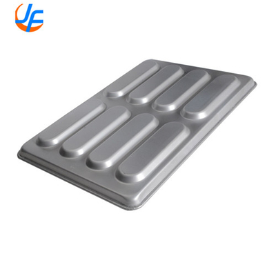 RK Bakeware China Foodservice Commercial Slicone Glazed Hot Dog Bun Pan Pour les boulangeries en gros