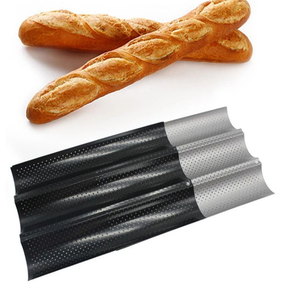 RK Bakeware Chine Foodservice NSF Formes perforées à 3 fentes Baguette plateau de cuisson du pain français