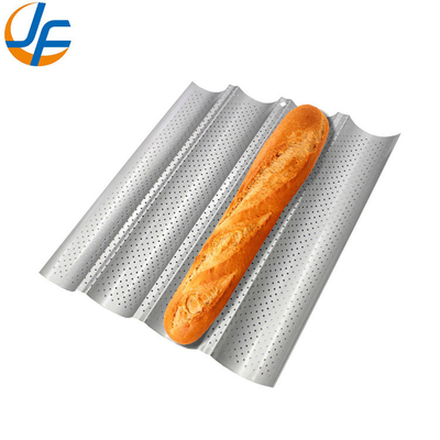 Rk Bakeware Chine-49053 5 pain non-stick 600*400 plateau de baguette en aluminium à verrouillage unique / poêle à pain française