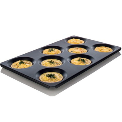 Rk Bakeware Chine-Gastronorm Gn 1/1 plateau de cuisson en aluminium non collant 530X325 mm avec 8 moules pour œufs