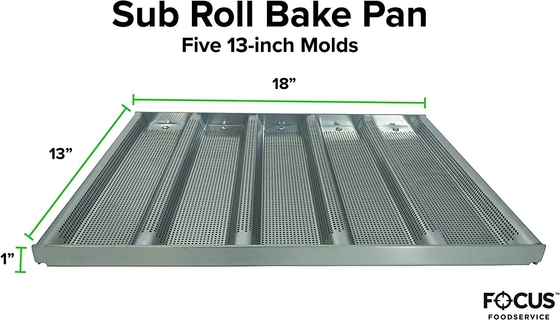 RK Bakeware China Foodservice NSF Commercial Bakeware 5 Count 3 Inch Sub Sandwich Roll Pâtisserie au four