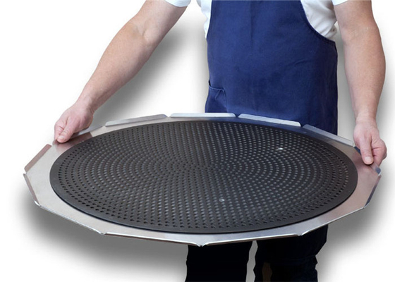 RK Bakeware China-Pizza Hut Pâtisserie à disque en aluminium perforé anodisé dur