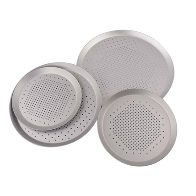 Rk Bakeware Chine-Coat dur perforé croûte mince plateau de pizza ronde