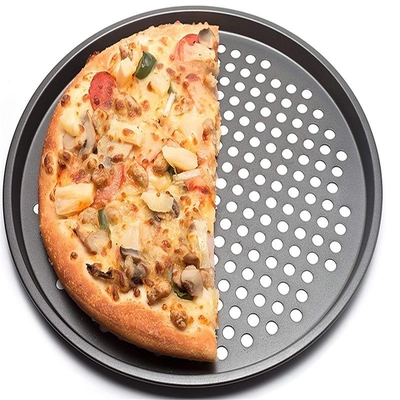 Rk Bakeware China Manufacturer-Nonstick Disque de pizza en aluminium avec bordure