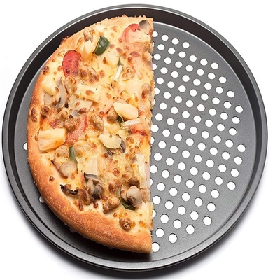 Rk Bakeware China Manufacturer-Nonstick Disque de pizza en aluminium avec bordure