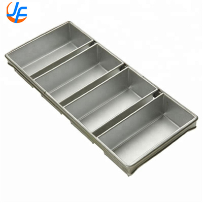 RK Bakeware Chine- 4 bandes de silicone glacé en aluminium Panneau à pain/Pullman Pan Pan Set Pan Mould Cake Pan