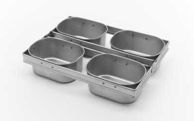 Rk Bakeware Chine-600g Nonstick 4 courroies Ferme Blanc Sandwich Pain Pain Pâtisserie
