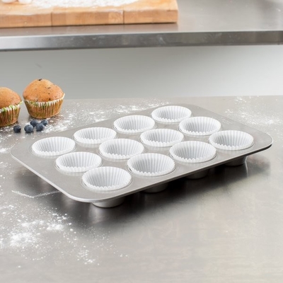 RK Bakeware Chine-12 Coupe 3 Oz Pan de muffins non collant Fda plateaux de cuisson en aluminium commercial