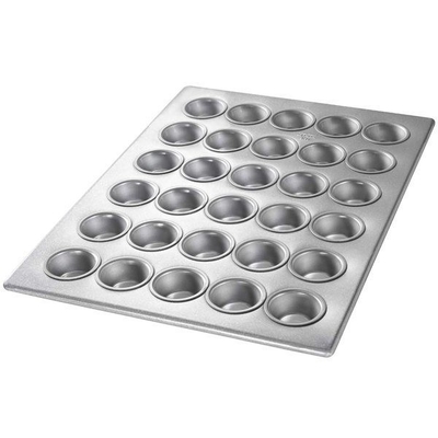 Rk Bakeware Chine-42754 12 tasses vitrées en acier aluminiumé mini couronne casserole à muffins/ casserole à muffins/ plateau à muffins