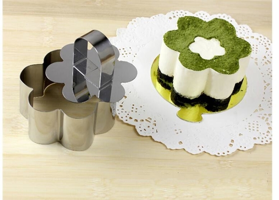 RK Bakeware Chine Foodservice NSF 304 en acier inoxydable anneau de gâteau à fleurs, jolie bague de pâtisserie moules personnaliser la taille