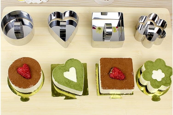 RK Bakeware Chine Foodservice NSF Dessert Ronde Anneaux de gâteau en acier inoxydable Couleur argentée