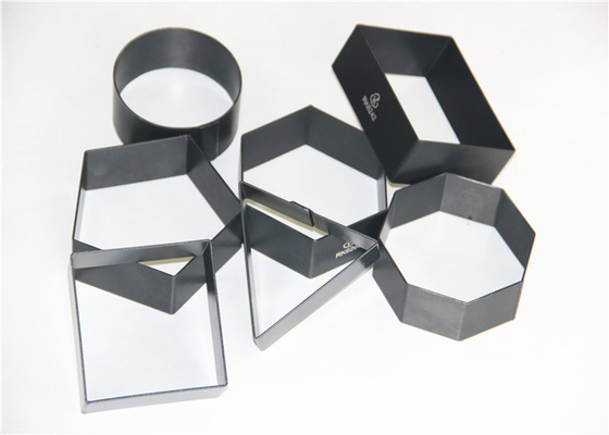RK Bakeware Chine Foodservice NSF Mousse ring de gâteau en acier inoxydable, Ronde cœur carré dessert mousse ring