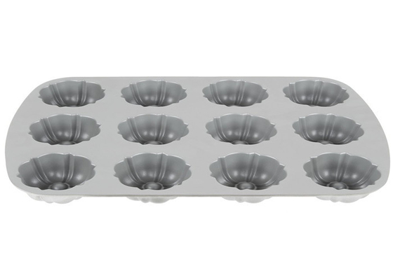 RK Bakeware Chine Foodservice NSF 12 Compartement Bundtlette Panneau à gâteaux en aluminium de qualité commerciale