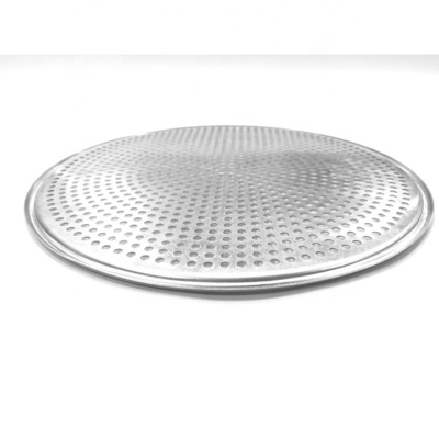 8 pouces perforé rond aluminium casserole à pizza poncé plateau à pizza de cuisson plateau métallique plateau de pizza en aluminium