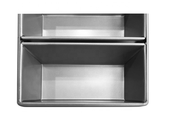 6 boîtes à griller à fente antiadhésive en acier d'aluminium pain de cuisson casserole de cuisson plateau à griller boîtes à griller moulure de pain pain cuisson