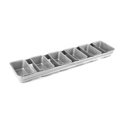 6 boîtes à griller à fente antiadhésive en acier d'aluminium pain de cuisson casserole de cuisson plateau à griller boîtes à griller moulure de pain pain cuisson