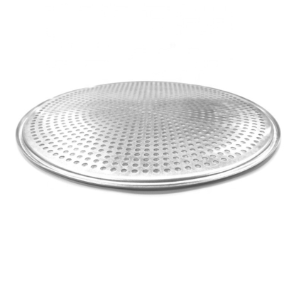 15 pouces perforée ronde aluminium casserole à pizza plateau de pizza perforé plateau de cuisson pour boulangerie ou restaurant ou bar