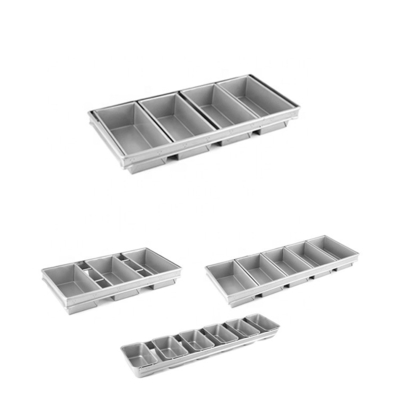 4 courroies plateau à pain antiadhésif plateau à pain en acier d'aluminium avec revêtement casserole à pain casserole à pain casserole à pain