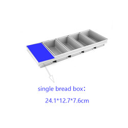 5 bandes de pain de pain 5 boîtes de pain grillé en rangée en acier d'aluminium pain &amp; pans de pain pain cuisson panneau de pain