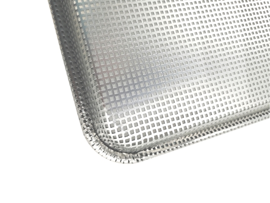 26 x 18 pouces plateau métallique perforé de 1,2 mm plateau de cuisson plat perforé plateau perforé en aluminium plateau de fil dans le bord plateau