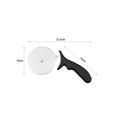 Coupeuse à roue de pizza en acier inoxydable de 10 cm 430 avec poignée en Pp Coupeuse en plastique ronde Serveur