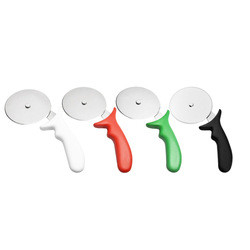 Coupeuse à roue de pizza en acier inoxydable de 10 cm 430 avec poignée en Pp Coupeuse en plastique ronde Serveur