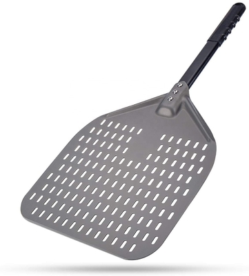 66 cm pelle à pizza en aluminium 12 pouces peau de pizza en aluminium noir dur perforé