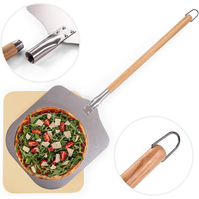 Outils de four Peel de pizza en aluminium de 83 cm avec poignée en bois détachable Pizza Schep 12x14