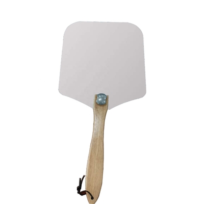 12 &quot;X14&quot; X25 &quot;Outils de pizza tournant la peau de pizza en aluminium Peau de pizza avec poignée pliable en chêne