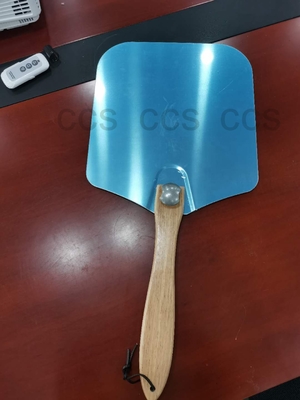 12 &quot;X14&quot; X25 &quot;Outils de pizza tournant la peau de pizza en aluminium Peau de pizza avec poignée pliable en chêne