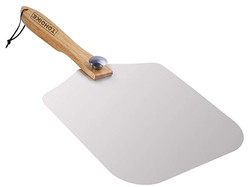 12 &quot;X14&quot; X25 &quot;Outils de pizza tournant la peau de pizza en aluminium Peau de pizza avec poignée pliable en chêne