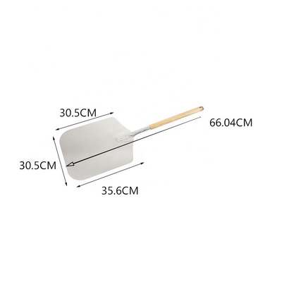 66 cm poignée en bois éplucheur de pizza pelle métallique pelle de pizza 12 pouces en aluminium éplucheur de pizza