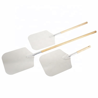 Outils de pizza en bois en aluminium écorce de pizza poignée en bois pelle à pizza multi taille