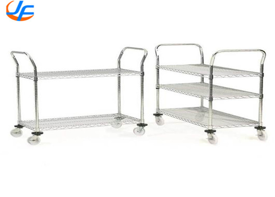 RK Bakeware China Foodservice NSF 3 Tier Chariot de distribution de nourriture en acier inoxydable Chariot de distribution de matériel