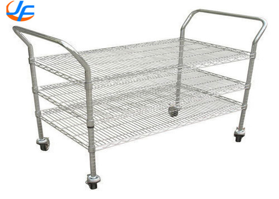 RK Bakeware China Foodservice NSF 3 Tier Chariot de distribution de nourriture en acier inoxydable Chariot de distribution de matériel