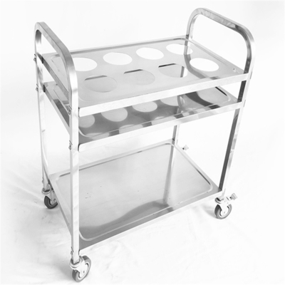 Chariot amovible en acier inoxydable de haute qualité à quatre roues
