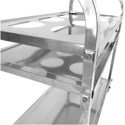 Chariot amovible en acier inoxydable de haute qualité à quatre roues