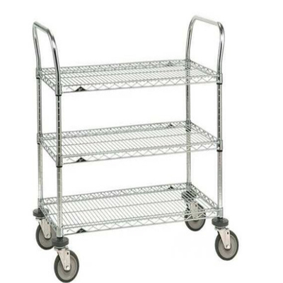 RK Bakeware China Foodservice 18&quot; x 24&quot; x 38&quot; métro Trois étagères Chariot d'utilité en acier inoxydable lourd