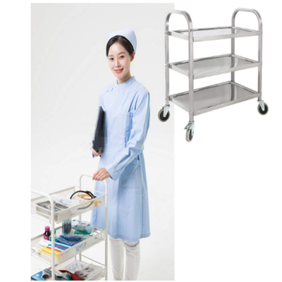 RK Bakeware China Foodservice NSF Winco Suc-30 Chariot de nourriture en acier inoxydable à trois niveaux